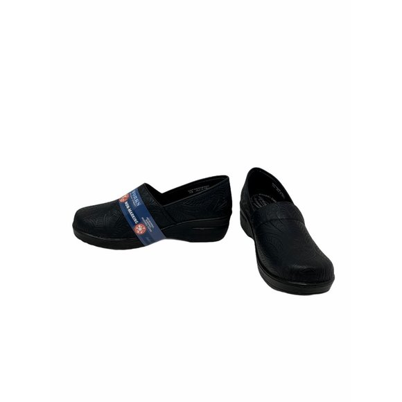 COPY - Easy Works Women's Lyndee Professional black clog shoes 11M - Picture 4 of 11